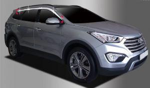 Ветровики на стекла хромированные комплект 6шт. для HYUNDAI SANTA FE 2012- (7-местный)